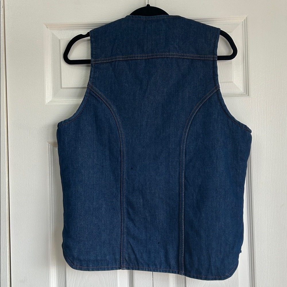 Vintage Wrangler Sherpa Western button down vest - image 3